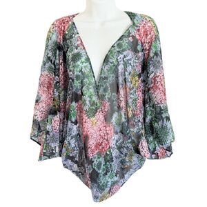 Airaldi collection floral beach cover up cardigan @L1